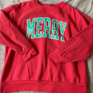 Red 'Merry' Sweater